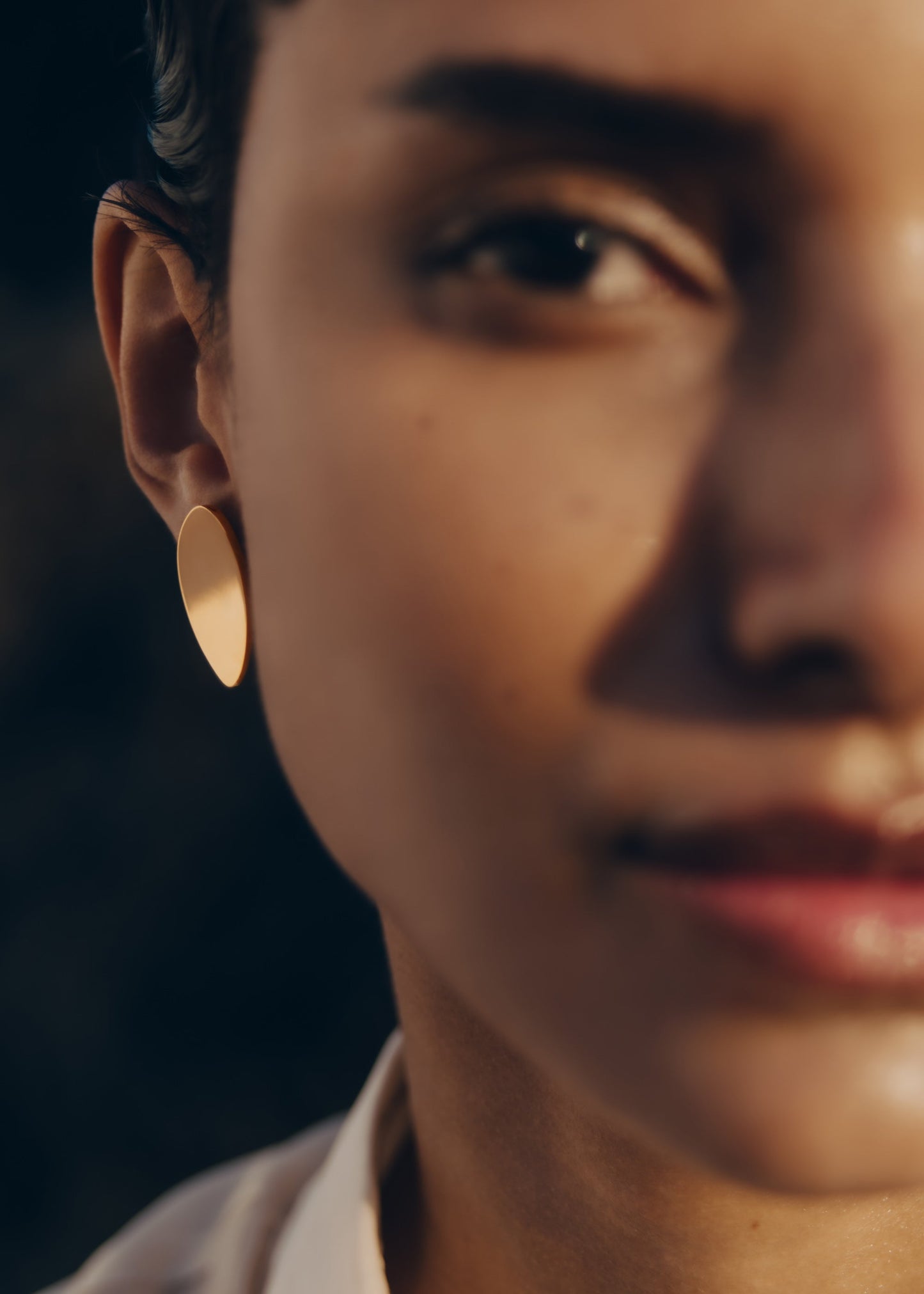 Naé Stud Earrings - Smoked glass