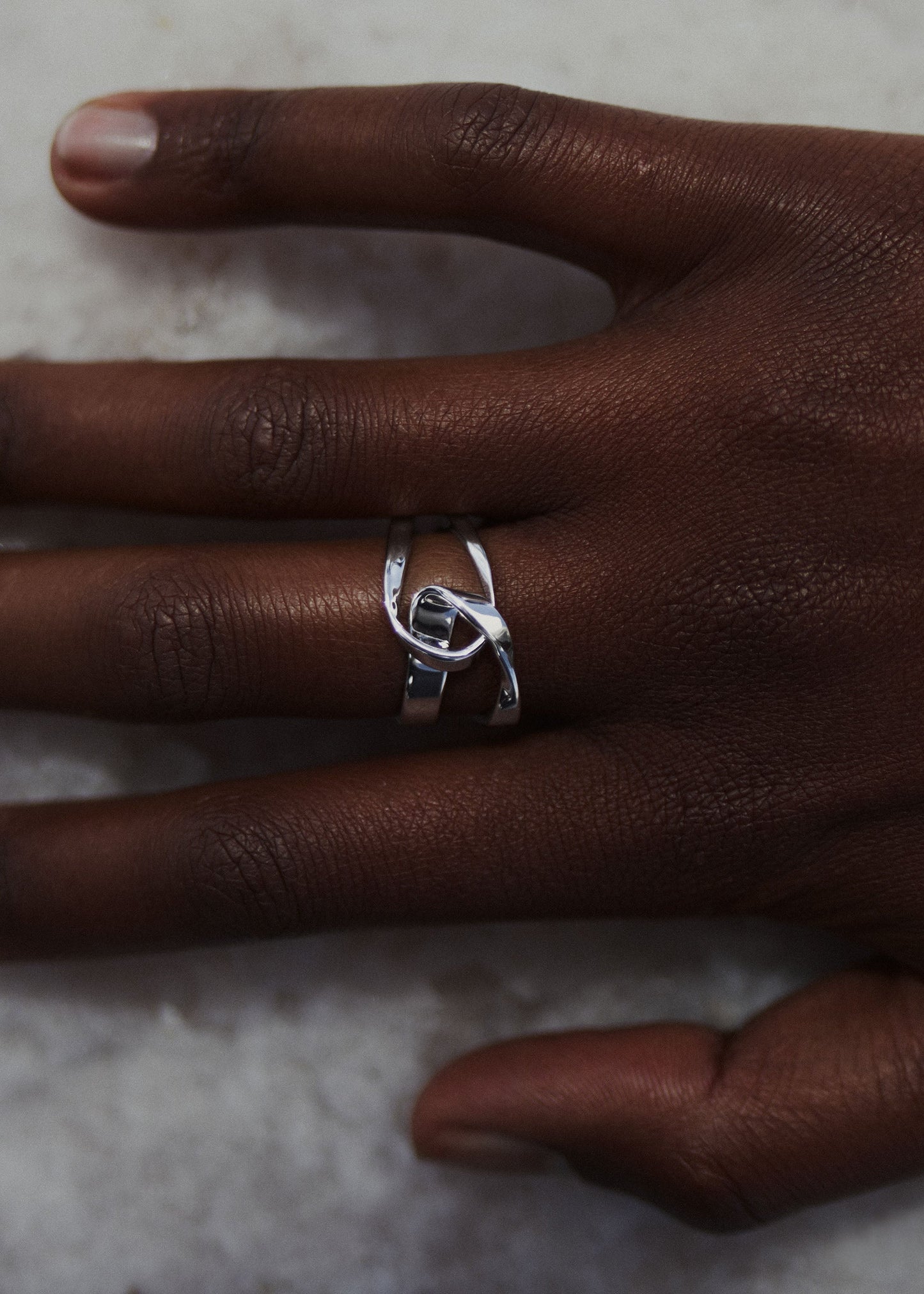 Éole Ring - Silver in rhodium plated brass