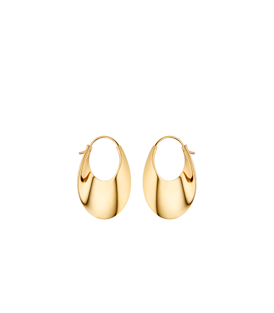 Éole Slim Hoop Earrings - 24 carat gold gilded