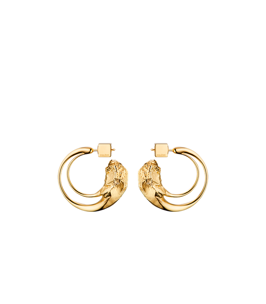 Eroz Hoop Earrings - 24 carat gold gilded