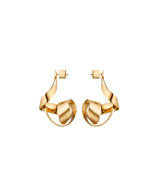 Éole Spiral Earrings - 24 carat gold-gilded