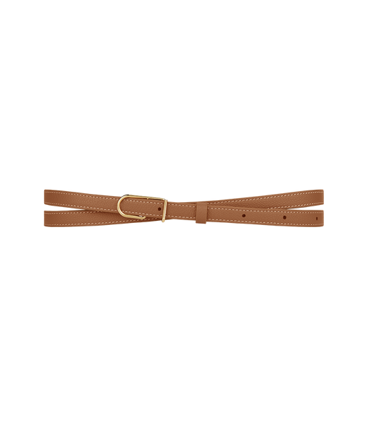 Thin Umi Belt - Textured Camel