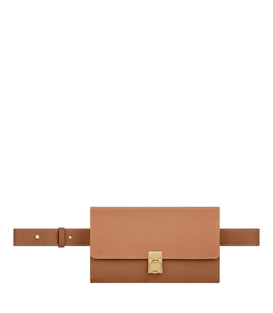 Numéro Sept Belt - Textured Duo Camel